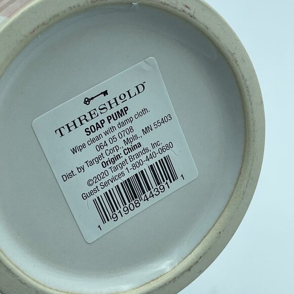 Threshold Soap Pump Pink Cream Green Ceramic Metal - Picture 5 of 9